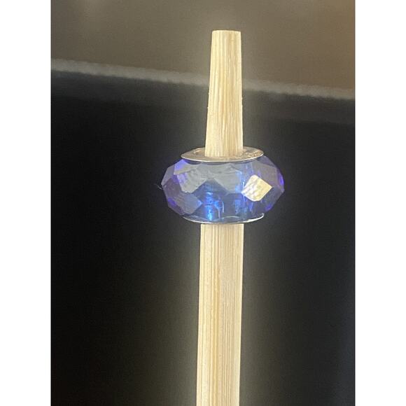 Faceted Royal Blue Bead .925 Sterling Silver - Picture 2 of 6